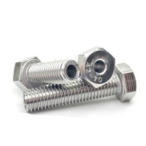stainless steel 316 hex bolt with through-hole